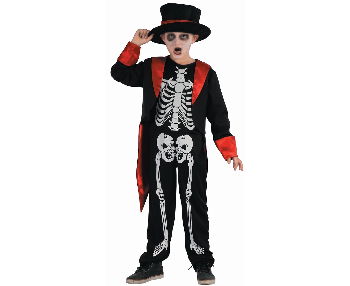 Role play-set for child Elegant Skeleton (jumpsuit, jacket, hat), size 120/130 cm